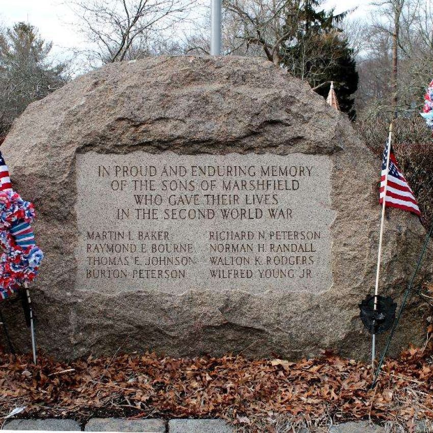 Marshfield Mass World War 2 Veterans Memorial