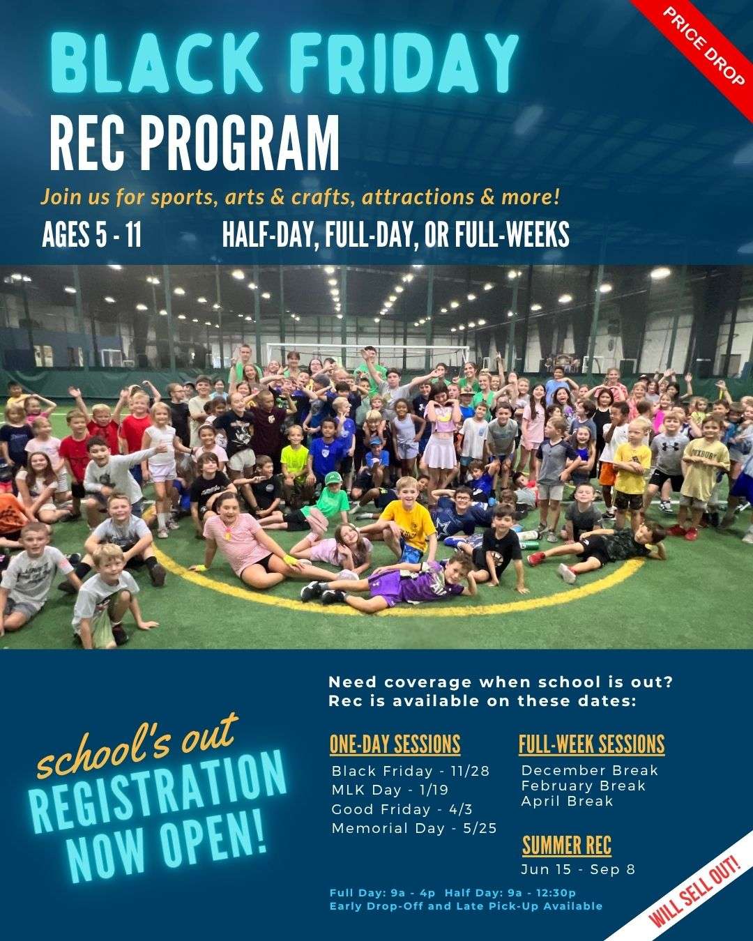 insta black friday – 2025 – 2026 School’s Out Rec Program (1080 x 1350 px)